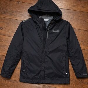 Kids M 10-12 Columbia Raincoat Black